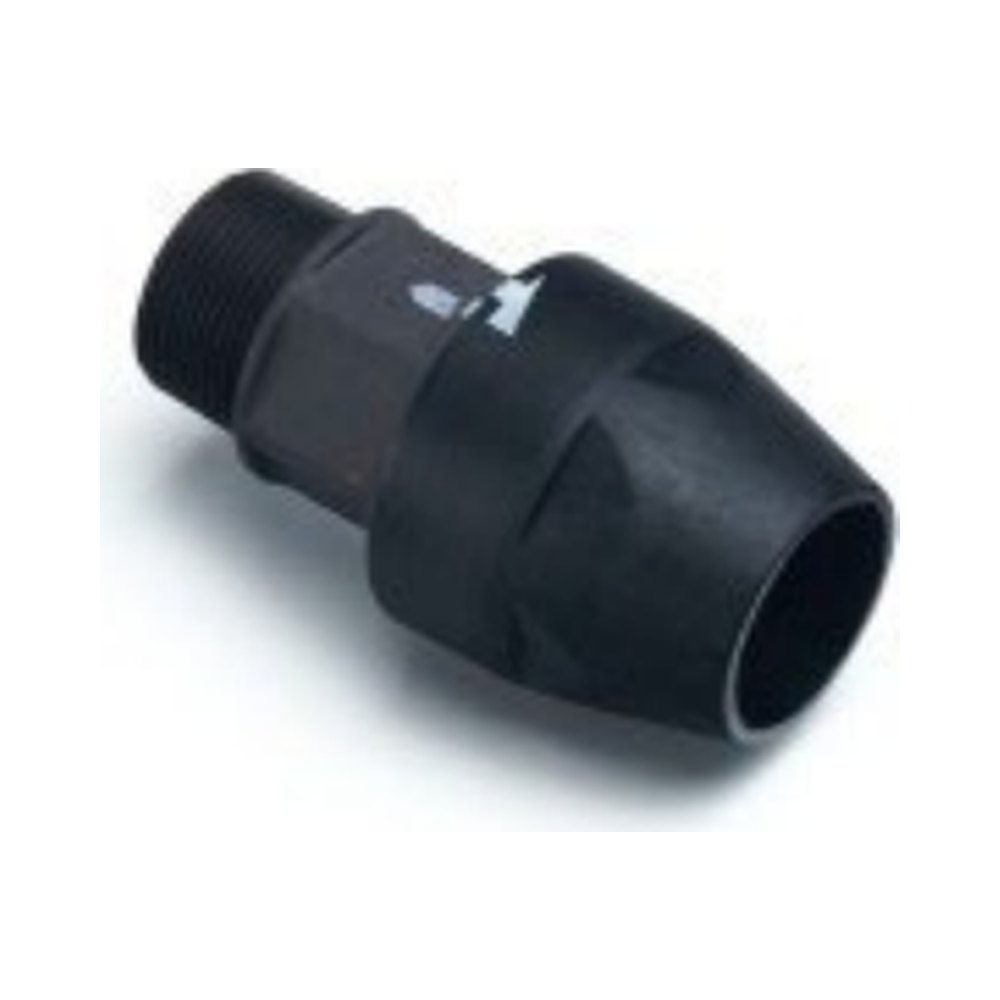 Connettore a nipplo ISO7-R M in alluminio